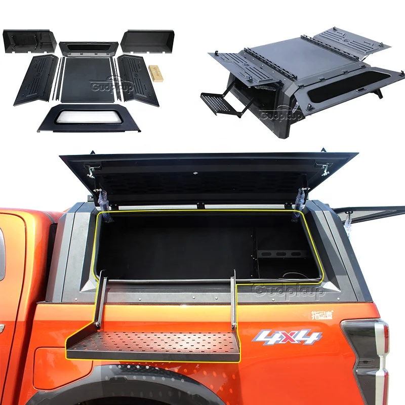 4x4防水6フィートスチール製ピックアップハードトップトッパー