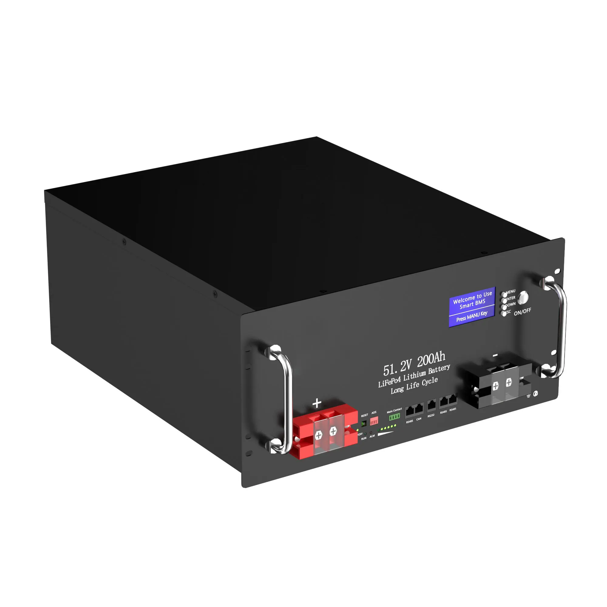 Batterie de stockage d'énergie Avepower 10kw 48V 200Ah LiFePO4, paquet de batterie monté sur support