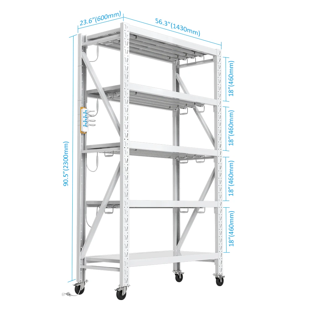 2023  5 Layer Growing Shelves Vertical Grow Rack Rack Seedling Growth Bench with Lighting System