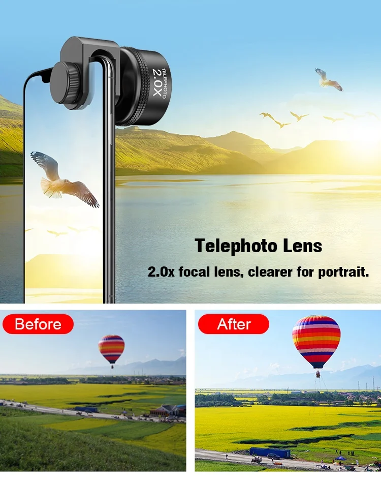 Mobile Phone Wide Angle Telephoto Macro Lens 180 Fisheye Lens 4in1 Cell Phone Accessories for Photography