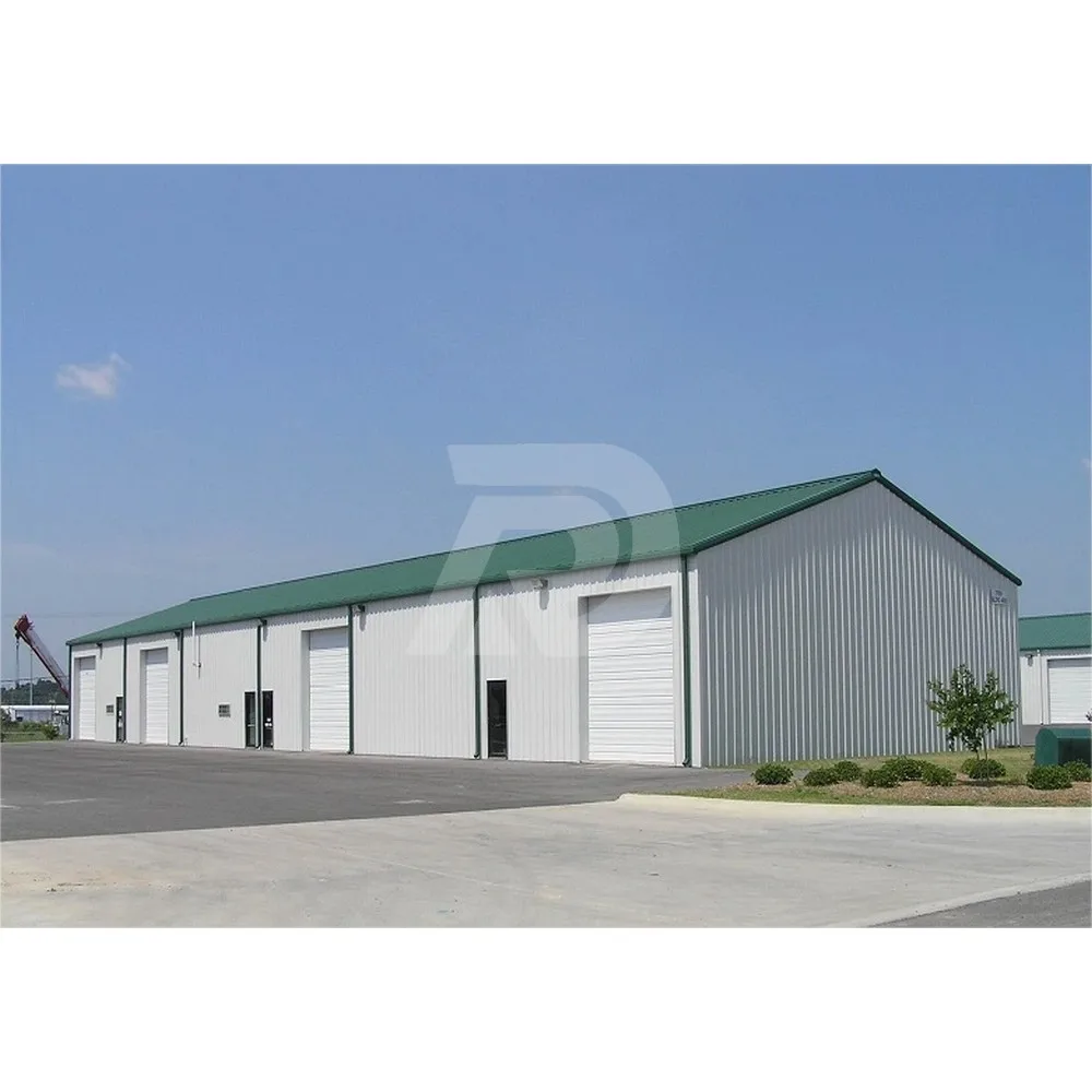 Modern Design Flat Roof Steel Structure Garage Building Construction