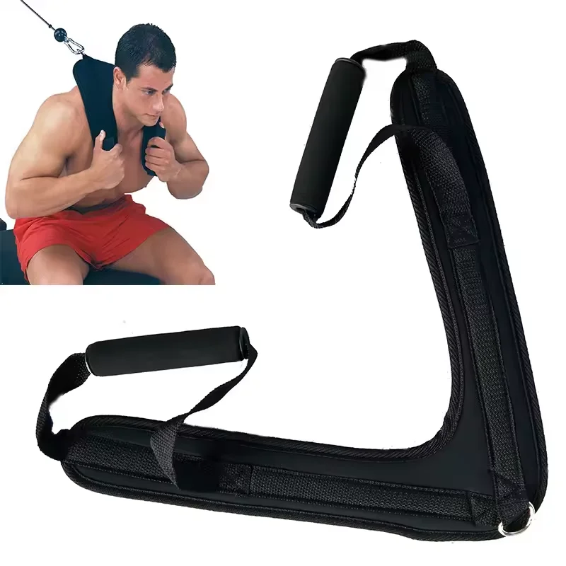 Nylon Shoulder Strap Belt for Home Barbell Gym Equipment Ab Exercise Harness with Strength Training Made of EVA Material