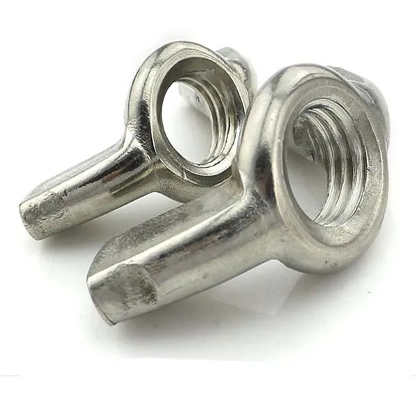 Wholesale Various specifications of butterfly nuts 304 Stainless steel Sheep horn shaped nut wing nuts