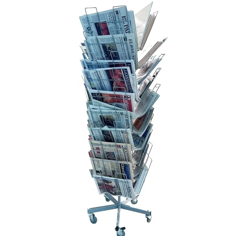 Factory Wholesale Newspaper Stand Display Rotating Comic Book Display Rack Display Rack for Magazine