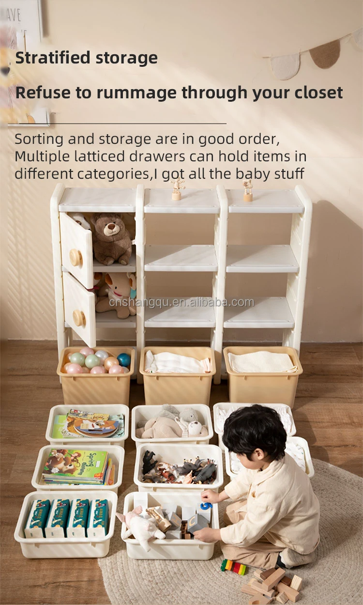 Vsuch Home Children Portable Kids Plastic Furniture Book Toy Organizer ...