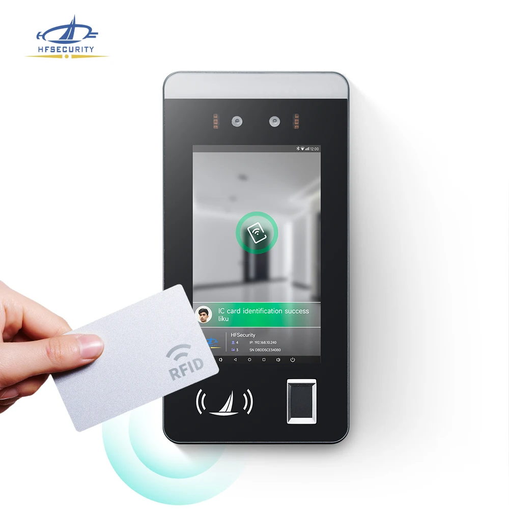 HFSecurity FR07 QR Code NFC Palm Reader Face Recognition Time Attendance Machine Biometric Access Control