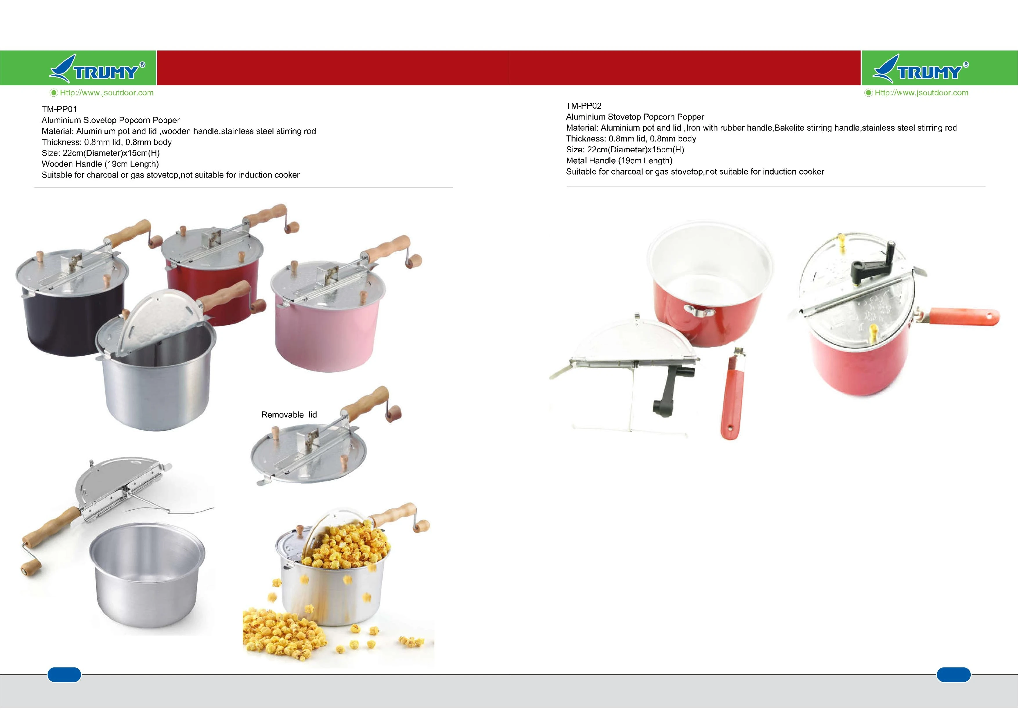 Stovetop Popcorn Maker Popcorn Popper Hand Stirring Crank Cooker Kettle