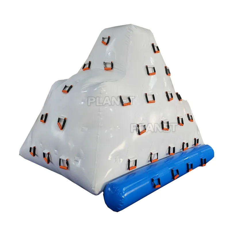 Popular PVC Inflatable Iceberg Floating Rock Climbing Mountain Durable Lake Inflatable Water Iceberg Slide for Kids and Adult