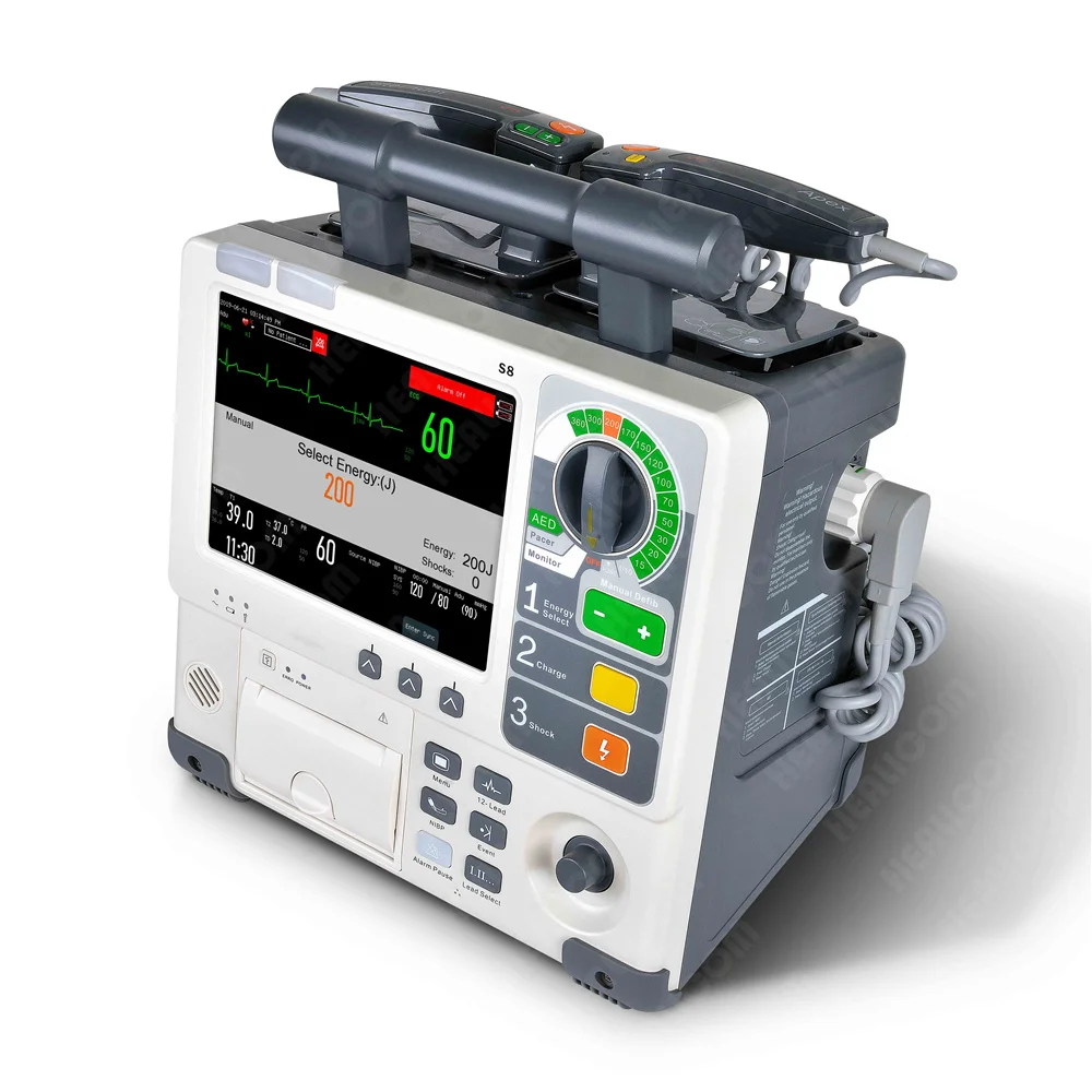 S8 Portable Biphasic 360J AED Automated External Defibrillator Monitor With 12-lead ECG
