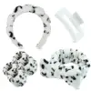 Black white leopard print