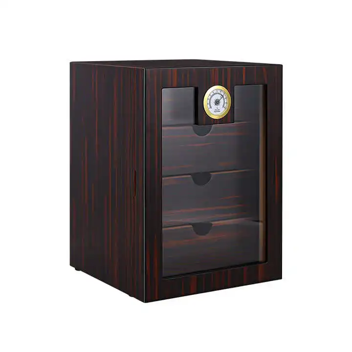 Large Wooden Cigar Humidors Cabinet with 3 Humidifiers and 1 Hygrometer Box Pattern 100 CT Cigars Used Cigars for Sale