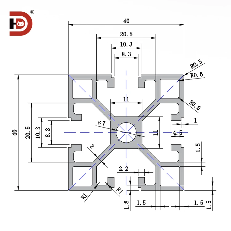 product industrial extruded aluminum profiles 4040 automated assembly line support 4040 industrial aluminum alloy profiles-3