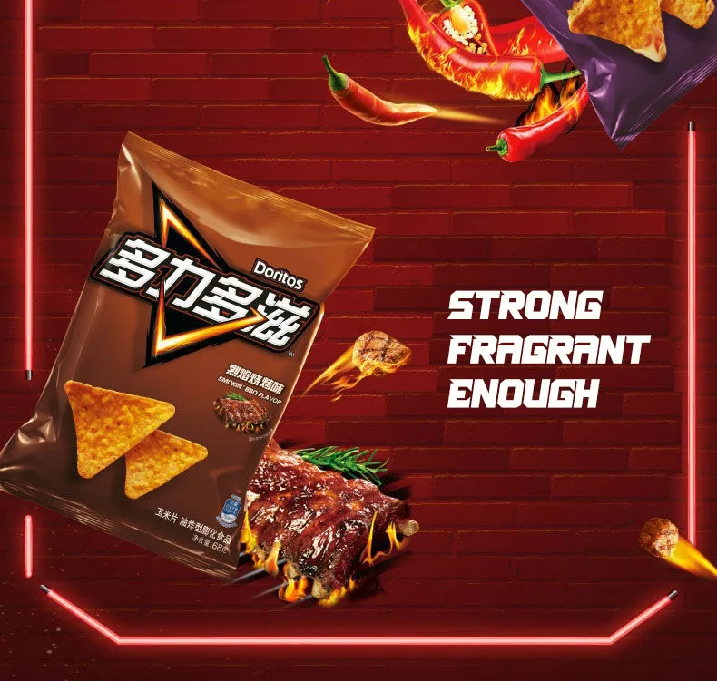 Wholesale Tortilla Chips Spicy Nacho Bag 68g Tortilla Chips Taco Flavor