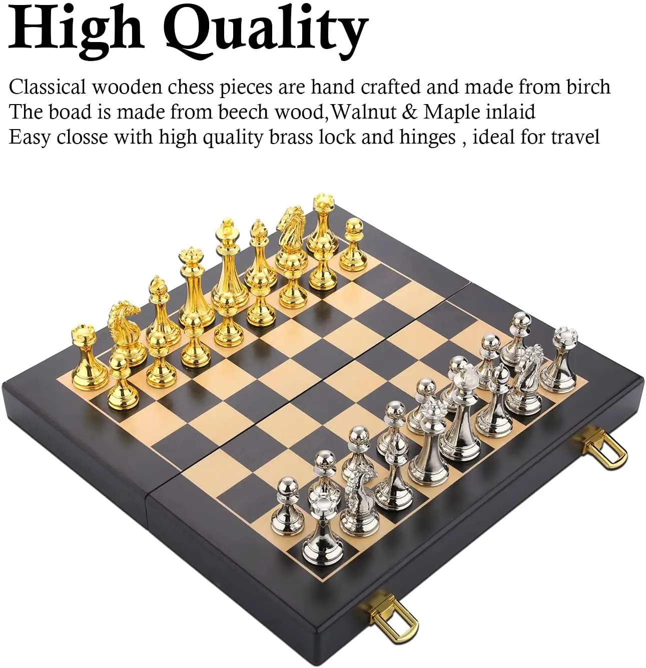 Custom Fold Chess Board Metal Chess Piece Games Chess Set Luxury Buy