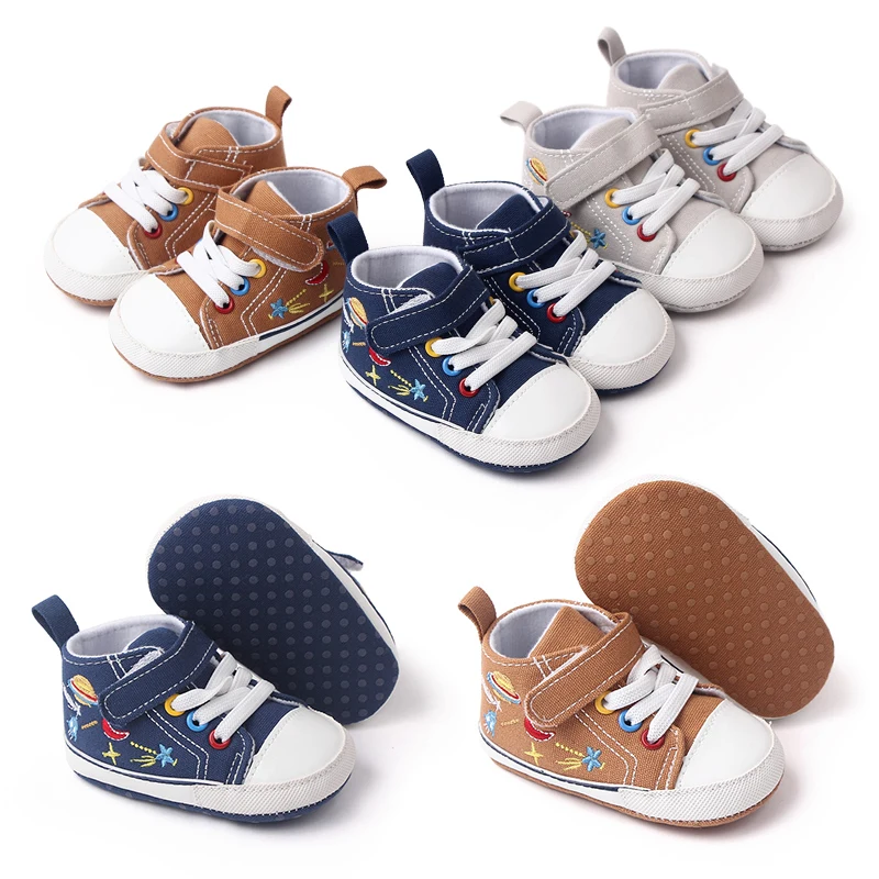 Directly Factory Wholesale Canvas Baby Toddler Infant Sneakers Shoes Newborn Baby Shoes for Boys details