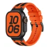 naranja y negro
