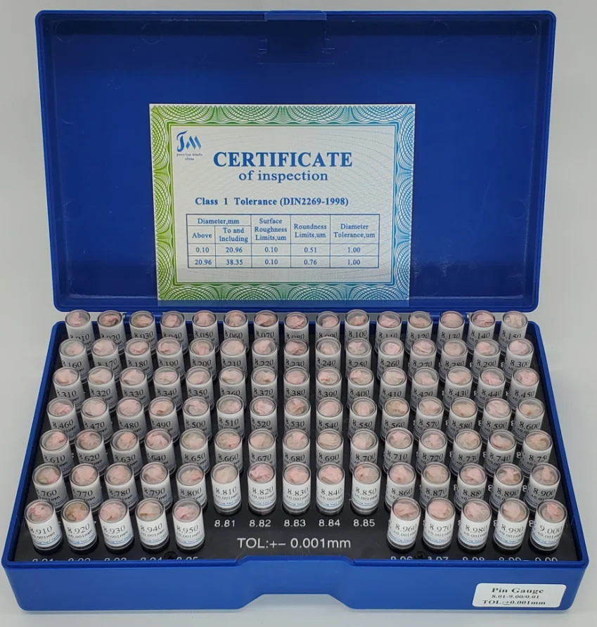 0.10mm10.00mm Precision Steel Pin Gauge Holder Go Nogo Plug Gauge Pin
