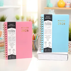 Personalized 2026 Thread Sewing A5 Fabric Cover Notebook for Daily Weekly Monthly Planning Agenda Journal with Custom Printing