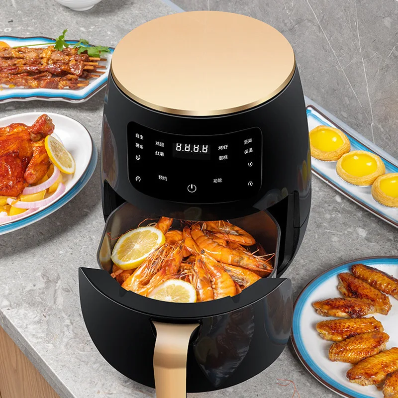 OEM Large Capacity No Oil Flyer 2024 2025 New Design Oil-free 6 Litre Pizza Ready to Ship Small Restaurants Big Air Cooker Fryer