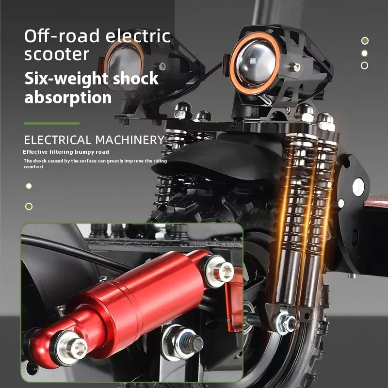 1200W Folding E-Scooter 18Ah Lithium Battery for 11