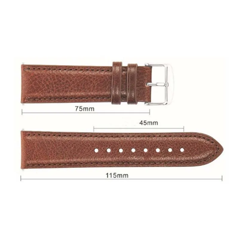 Мужские ремешки для часов из натуральной кожи с быстроразъемным штифтом