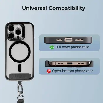 For SMALLRIG Adjustable Neck Crossbody Lanyard Leather & Nylon Phone Shoulder Strap with Built-in Hook Compatible All detail image