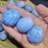 Blue Calcite Crystal Oval Egg
