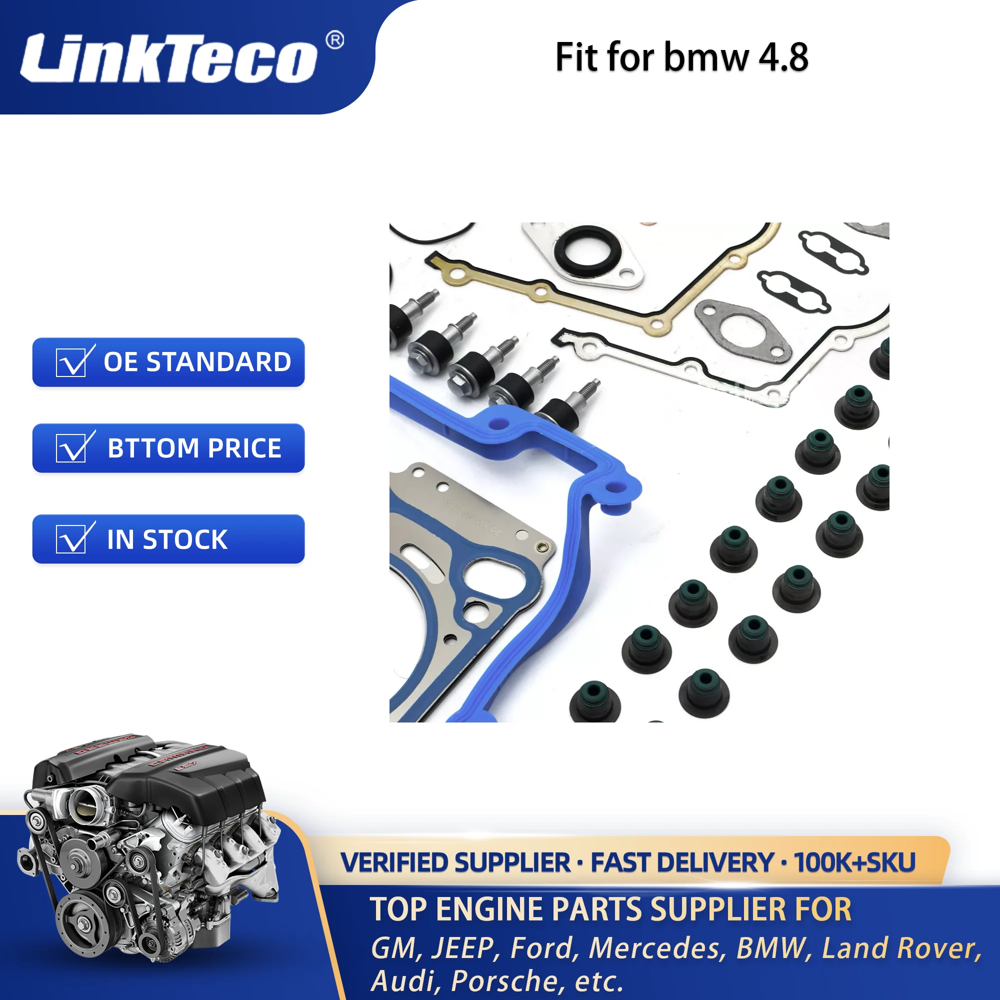 Kit De Juntas De Tapa De Distribución Para BMW E65/E66 Serie 7 - Original Elring, Referencia 11147506424/425