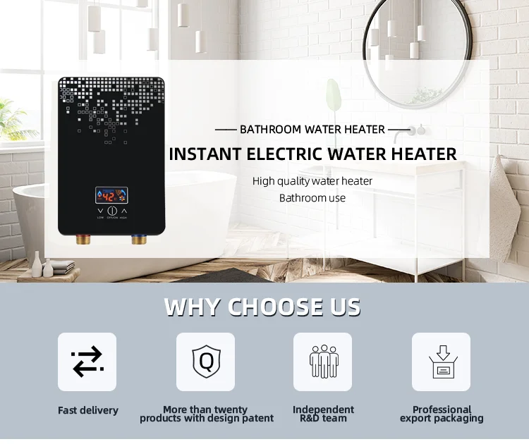 220v Household 4.5kw Single Phase Instant Electric Water Heater ...