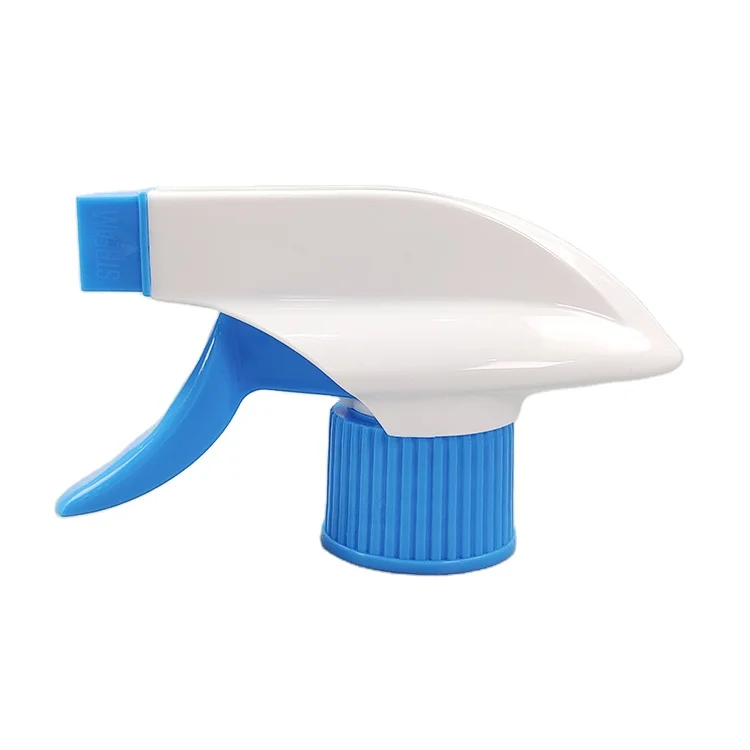 Factory Blue White Color Plastic Trigger Sprayer 28mm for Daily Cleaning Household Cleaning