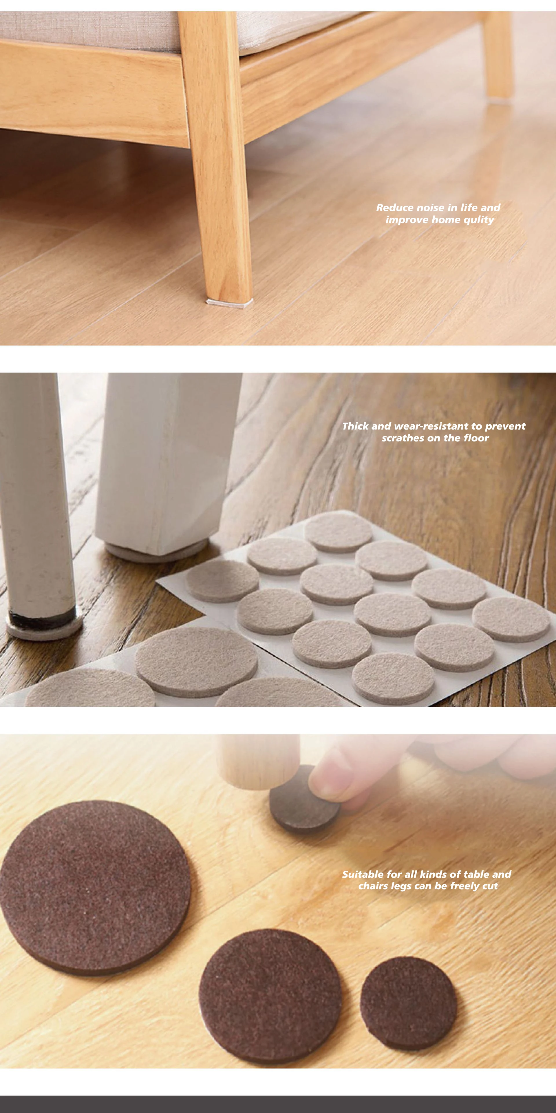 Filzgleiter Selbstklebend Floor Protector Cushion Chair Foot Pad Self