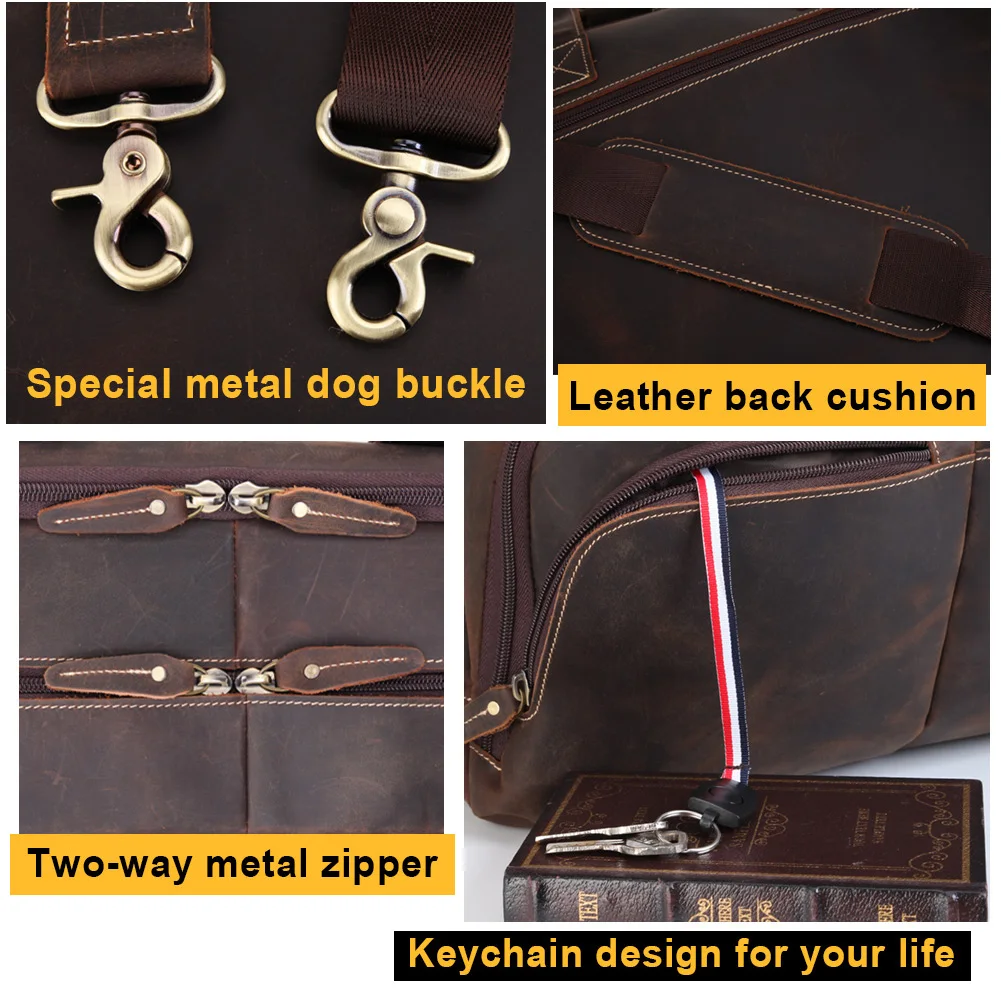Men Laptop Messenger Bag Leather Business Office Handbag Shoulder Computer Bags Genuine Leather Briefcases With Custom Logo