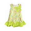 Light Green Bunny Carrot Sleeveless Bow Dress
