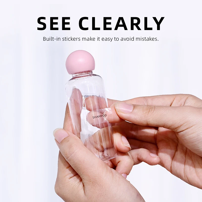 Portable Refillable Travel Accessories Shampoo Hand Wash Lotion Squeezable 7Pcs Plastic Tube Bottles With Flip Cap He6cd0b9930954faaae63b83985bb6b9dP