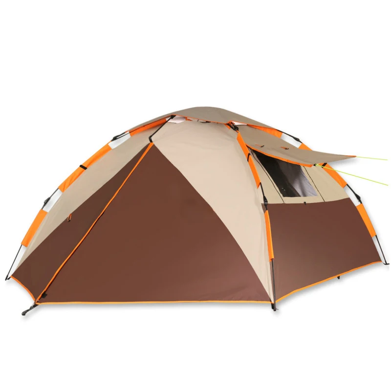 Large Easy Set Up Portable Windproof Waterproof Quick Automatic Opening One Bedroom Fiberglass Camping Tents