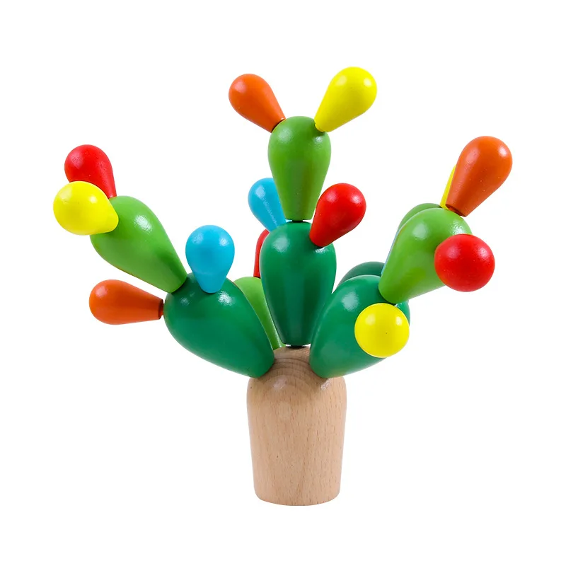 wooden cactus toy