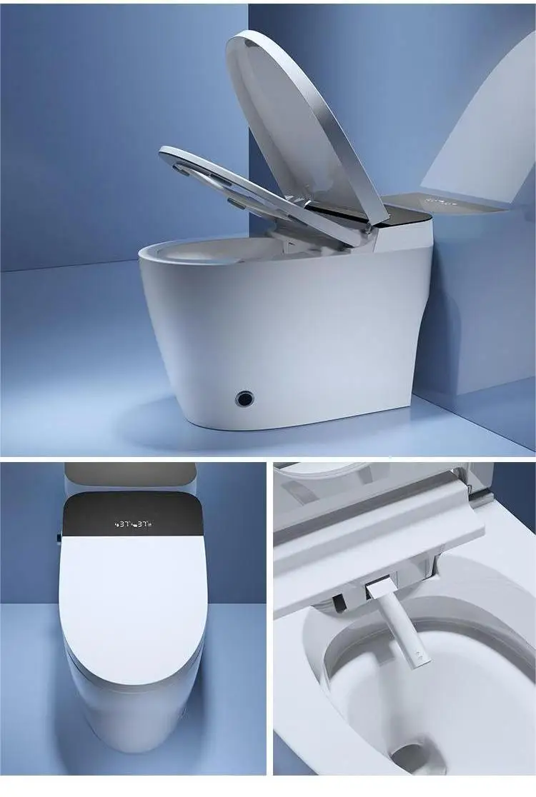 Modern wholesale ceramic automatic toilet bowl bidet auto-flush motion sensor smart wc toilet intelligent factory