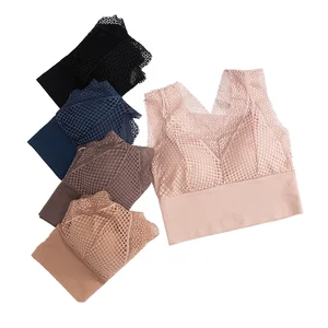 Wire Free Breathable Full Cup Solid Lace Everyday Spandex/Nylon Non-Convertible Strap U-Back Women's Bra ARONAS Yarn Dyed