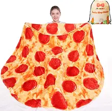 2023 Factory direct selling explosive products wool travel picnic blanket Coral Fleece pizza blanket custom name blanket