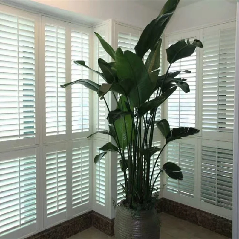 Factory Price Wooden Custom Window Shutters Interior Pvc Plantation Shutters Direct From China