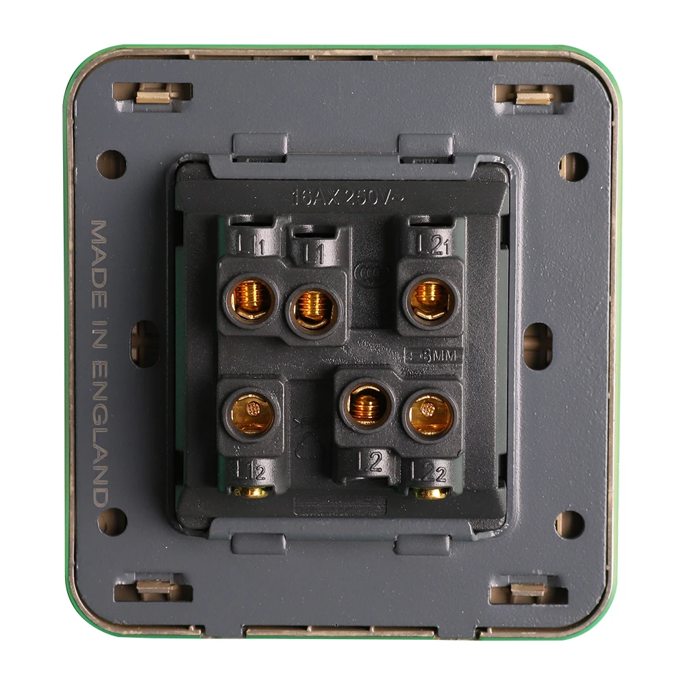 Абук пммц Черный панель 10A 250V 2 gang способ настенный переключатель кнопка современный домашний Электрический выключатель