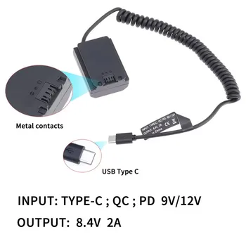 TYPE C NP-FZ100 Dummy Battery Adapter USB Type-C Spring Power Cable for Camera A6600 A7C A7III A7SIII A7R detail image