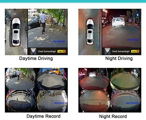 360 Full View High Quality Rear View Cameras 360 Para Carro Panoramic Parking Visual System With Car Camera