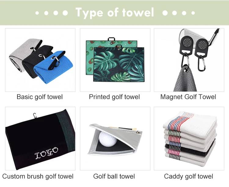 New Design Custom Logo Printed Microfiber Golf Club Cleaner