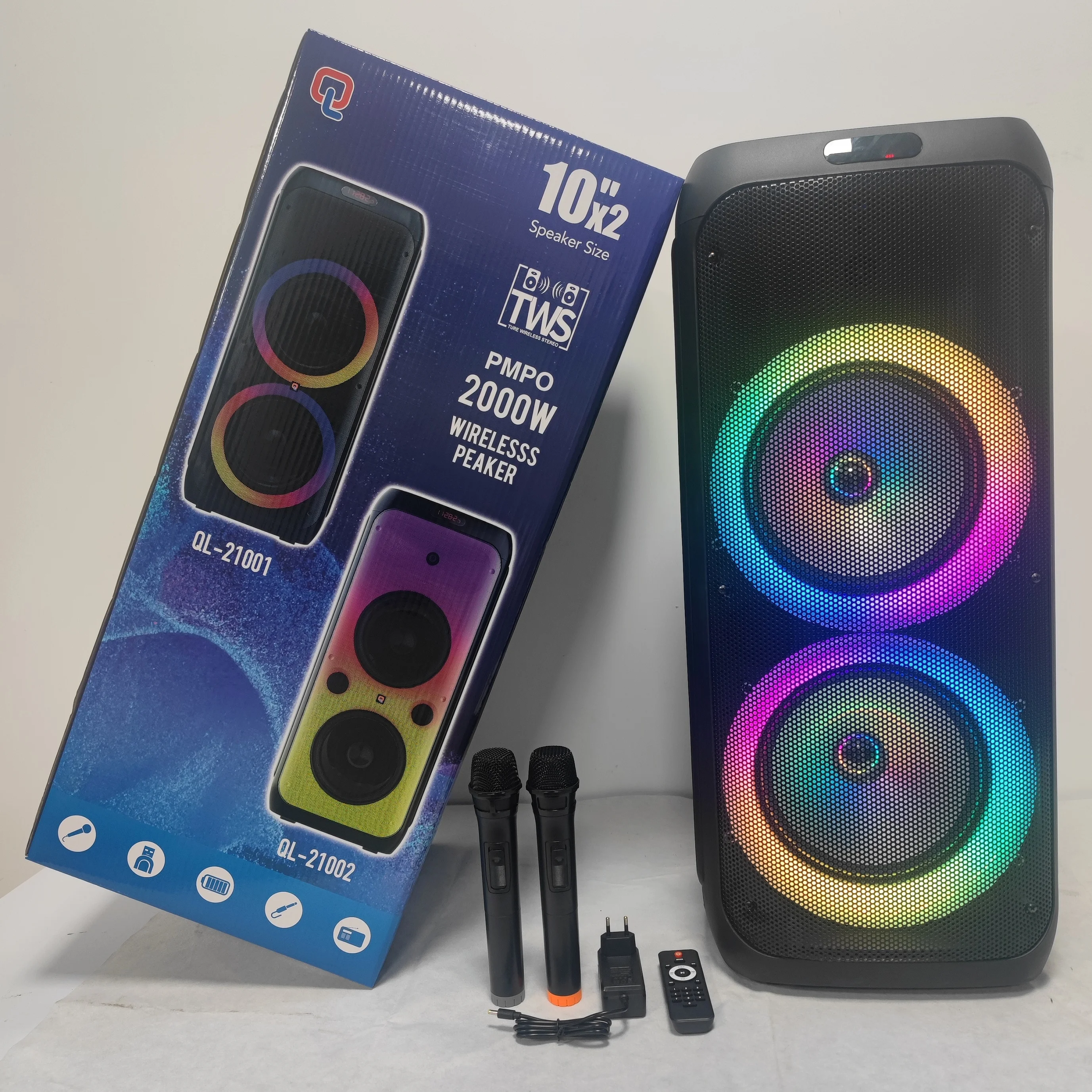 Altoparlante Bluetooth Karaoke Portatile Professionale Per Feste Doppio 10 Pollici Ad Alta Potenza - Cina Altoparlante Professionale E Altoparlante Portatile Prezzo - Foto 8