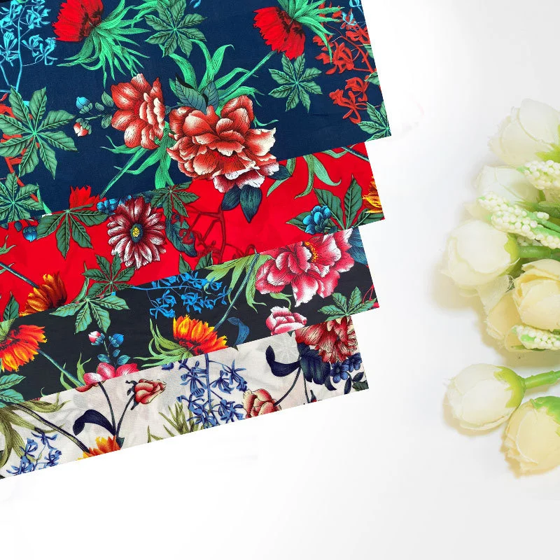 Somali Challis принт 30S 100 вискоза 100% прячется простой Гавайский Племенной цветок тканая легкая Поплиновая хлопковая эластичная ткань