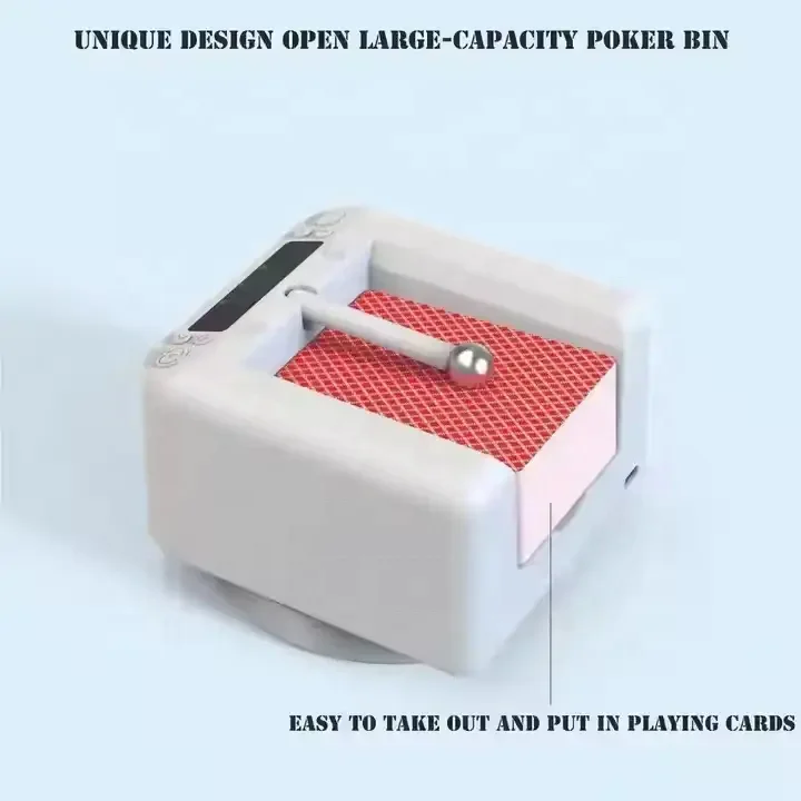 Automatic 360° Rotating Card Dealer Blackjack Table Poker Accessories Roulette Playing Cards Shuffler Machine for Entertainment
