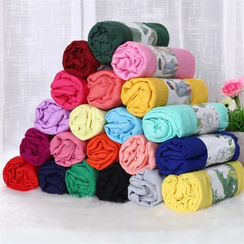 CCY Ready Stock Wholesale Muslim Solid Color Hijabs Scarfs Islamic Ethnic Cotton Linen Hijab Headscarf Bulk Clearance Best Price