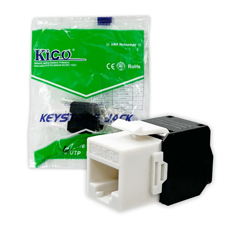 KICO cat6a UTP keystone jack module RJ45 Factory Price