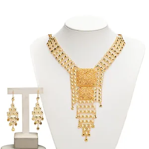 18k Gold Plating Jewlery Necklace Set Party Jewelry